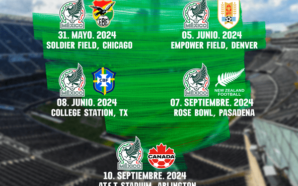México enfrentará a Bolivia, Uruguay y Brasil previo a la Copa América 2024