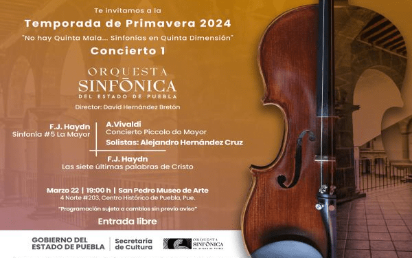 Orquesta Sinfónica del Estado de Puebla anuncia temporada de conciertos Primavera 2024