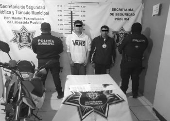 SSP Texmelucan detiene a sujetos con droga y arma de fuego