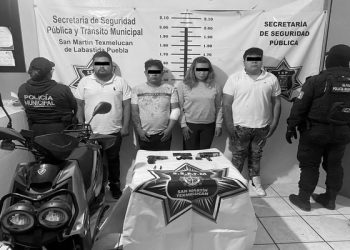 SSP Texmelucan detiene a cuatro personas con armas de fuego