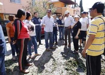 Realizan limpieza tras granizada