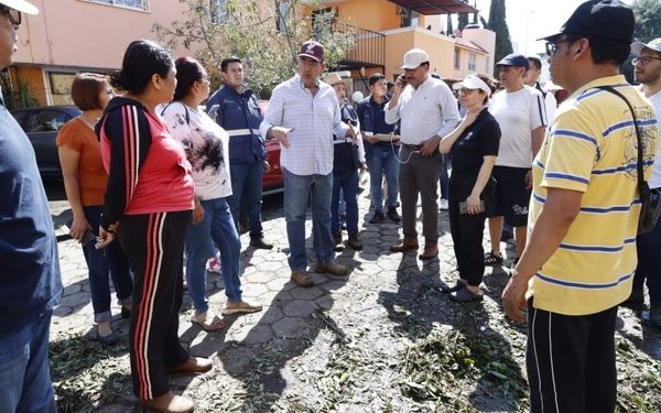 Realizan limpieza tras granizada