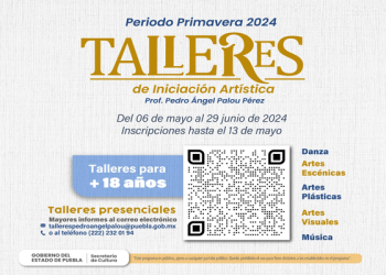 Cultura Puebla oferta 40 cursos y talleres artísticos para el periodo primavera 2024
