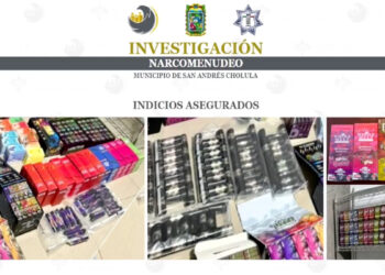 Catean inmueble y localizan más de mil vapeadores y bolsas con marihuana en Tlaxcalancingo