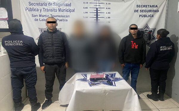 Detienen a sujetos con arma de fuego en Texmelucan; uno se dedicaba al robo de combustible