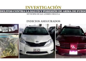 Fiscalía confiscó armas y droga tras cateo en Lomas de Angelópolis