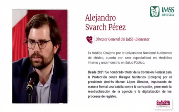 Alejandro Svarch será el director del IMSS-Bienestar en el gobierno de Sheinbaum