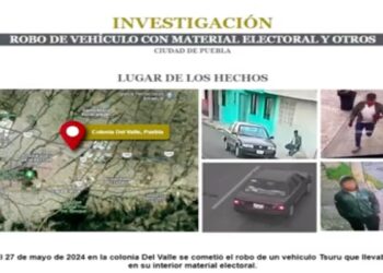 Fiscalía detiene a ladrón de vehículo con papelería electoral en Puebla