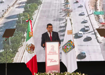 Sergio Salomón rinde su último informe de labores