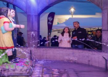 Fuente de los Muñecos recibe mantenimiento integral