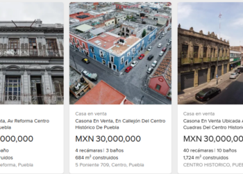 Ofertan casonas históricas de Puebla como terrenos